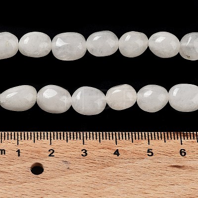 Natural White Jade Beads Strands G-E614-B01-08-1