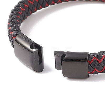 Leather Braided Cord Bracelets X-BJEW-E345-07-B-1