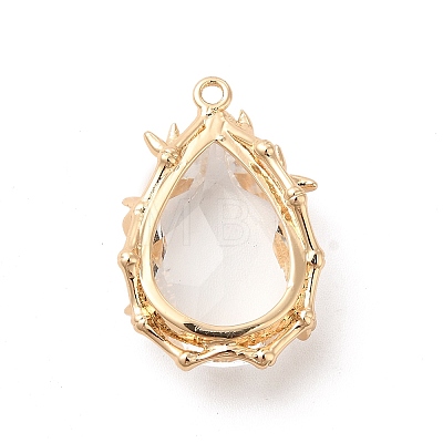 Brass with K9 Glass Pendants X-KK-B071-10G-01-1