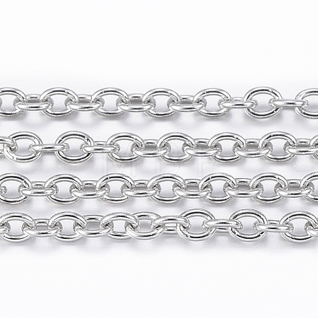 Tarnish Resistant 304 Stainless Steel Cable Chains CHS-H009-06P-1