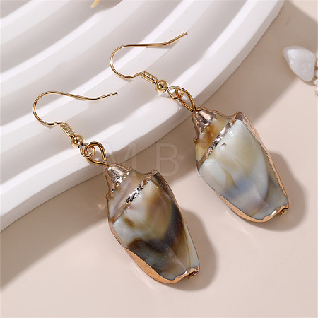 Natural Shell Dangle Earrings FS-WG91FAC-02-1