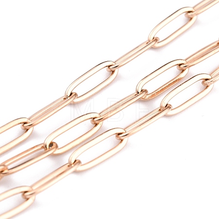 Ion Plating(IP) 304 Stainless Steel Paperclip Chains CHS-O010-03RG-1