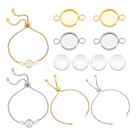 DIY Blank Dome Link Bracelet Making Kit DIY-UN0005-27-1