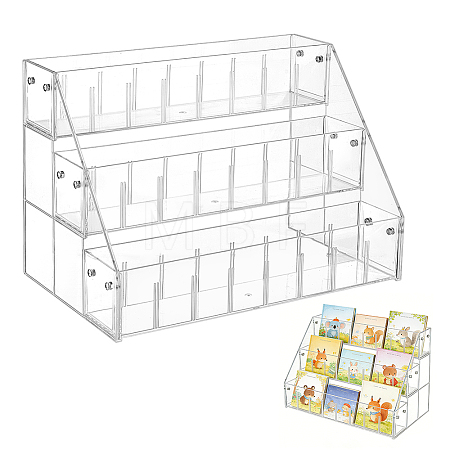 3-Tier Desktop Acrylic Doll Organizer Display Riser Stands ODIS-WH0030-344-1