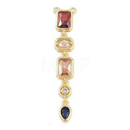 Brass Micro Pave Cubic Zirconia Big Pendants KK-K418-03B-G-1