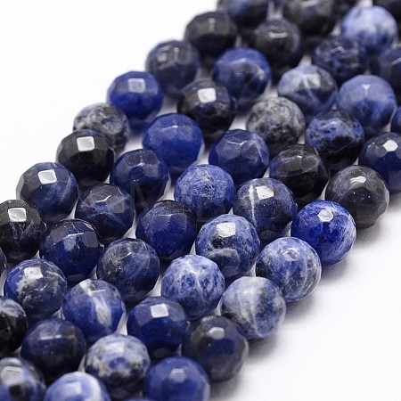 Natural Sodalite Beads Strands X-G-D840-19-6mm-1