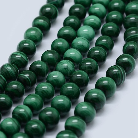 Natural Malachite Beads Strands G-F571-27A1-4mm-1