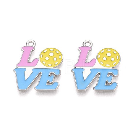 Alloy Enamel Sports Pendants ENAM-T022-76P-1