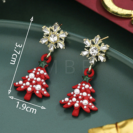 Alloy Enamel Dangle Stud Earrings FS-WG7AF48-19-1