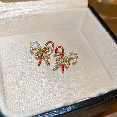 Alloy Enamel Stud Earrings FS-WG41D3C-01-1