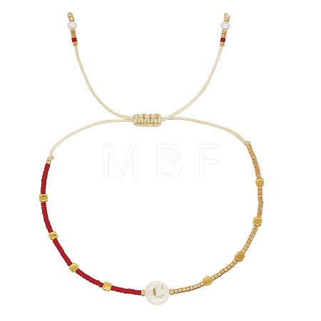 Glass Seed Beads Braided Bead Bracelets TY7987-3-1