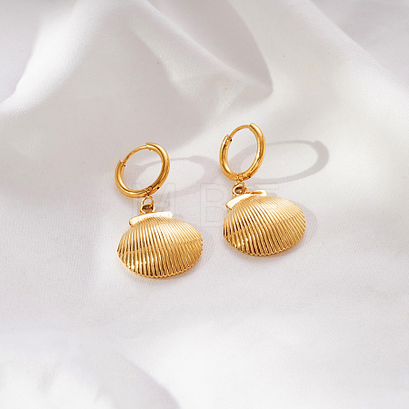 Ocean 304 Stainless Steel Hoop Dangle Earrings for Women DN9984-3-1