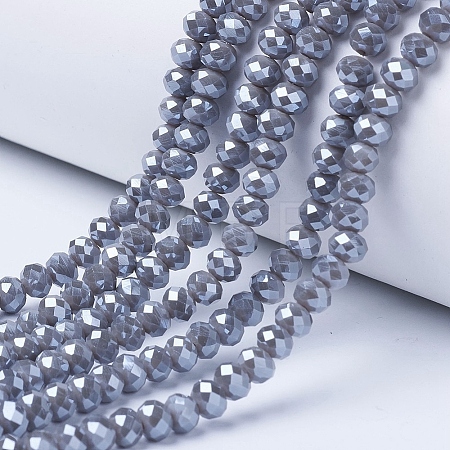 Electroplate Glass Beads Strands EGLA-A034-P6mm-A15-1