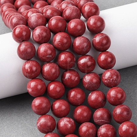Natural Howlite Beads Strands G-H343-D06-12mm-A-1
