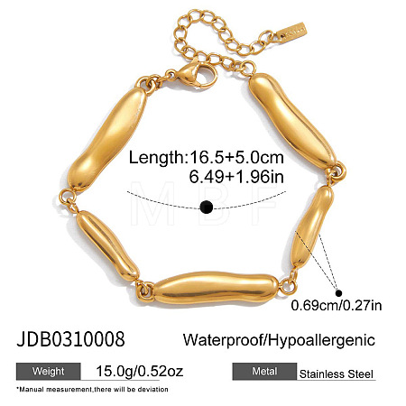 304 Stainless Steel Link Chain Bracelets for Women WG82218-02-1