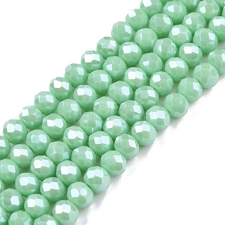 Electroplate Glass Beads Strands EGLA-A044-P4mm-A14-1