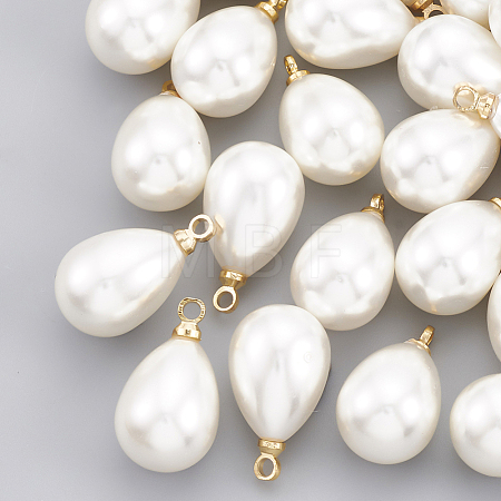 ABS Plastic Imitation Pearl Pendants X-KK-T035-63-1