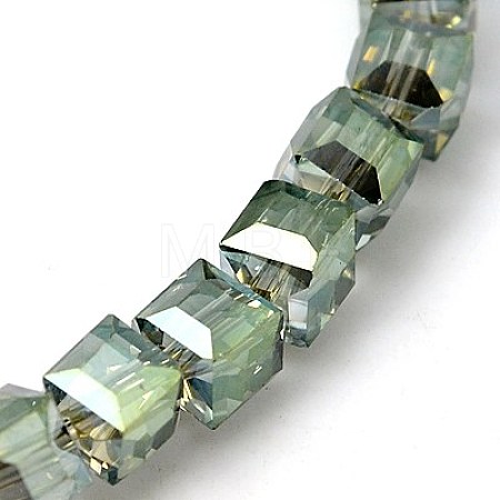 Electorplated Glass Beads EGLA-E006-1M-1