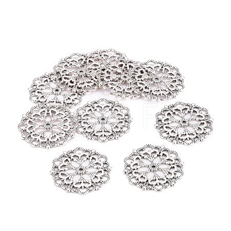 Tibetan Style Filigree Joiners Links X-TIBE-A11623-AS-LF-1