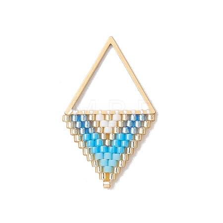 MIYUKI Glass Seed Beaded Pendants PALLOY-MZ01271-01-1