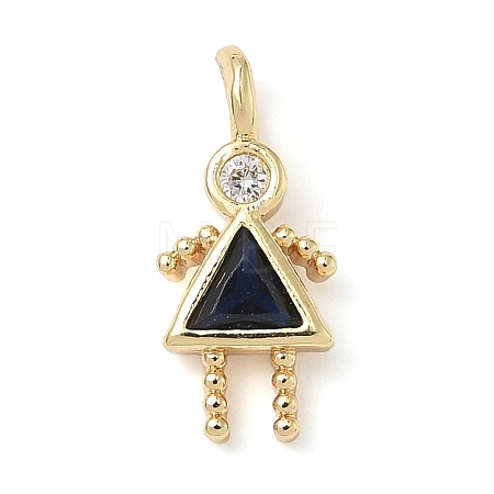 Brass Micro Pave Cubic Zirconia Pendants ZIRC-I356-17G-B03-1