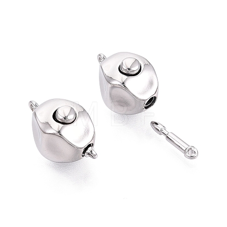 Brass Box Clasps KK-Q074-11P-1
