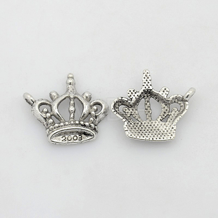 Tibetan Style Metal Alloy Crown Pendants X-LF10497Y-1