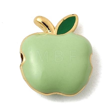 Brass Enamel Beads KK-I360-003G-02A-1