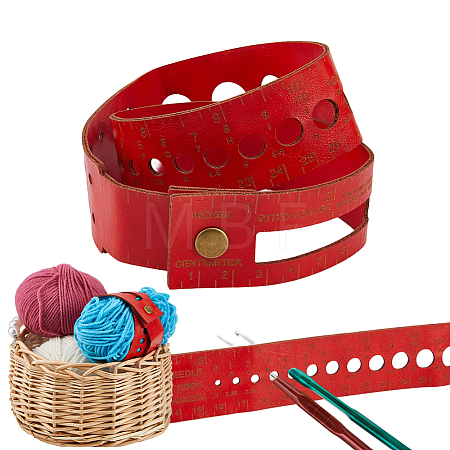 PU Leather Tape Measures AJEW-WH0485-57A-1