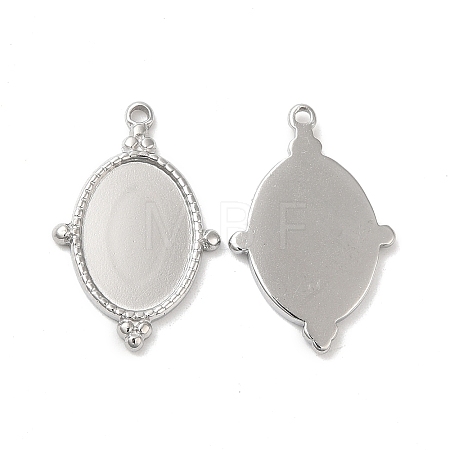 Non-Tarnish 304 Stainless Steel Pendant Cabochon Settings STAS-L020-036P-1