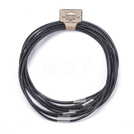 Cowhide Leather Cord Necklace Making MAK-G003-06B-1