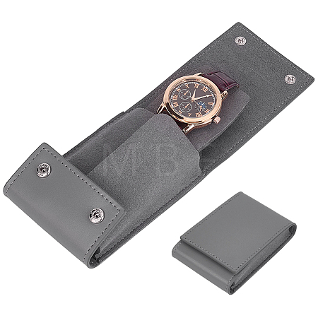 PU Leather Watch Packing Boxes with Snap Button CON-WH0083-027B-1