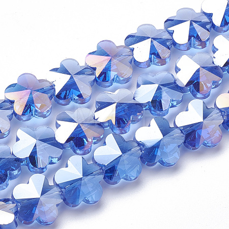 Electroplate Glass Beads EGLA-Q091-14mm-C08-1