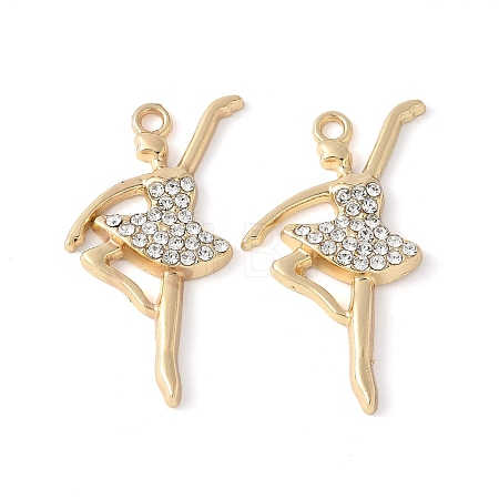 Alloy Crystal Rhinestone Pendants PALLOY-E775-18G-1