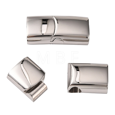 Tarnish Resistant 316 Surgical Stainless Steel Magnetic Clasps with Glue-in Ends STAS-G241-14C-P-1