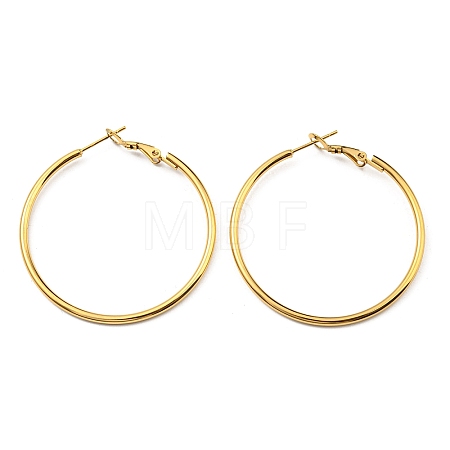 Ion Plating(IP) 316 Surgical Stainless Steel Hoop Earrings for Women EJEW-C053-08A-G-1