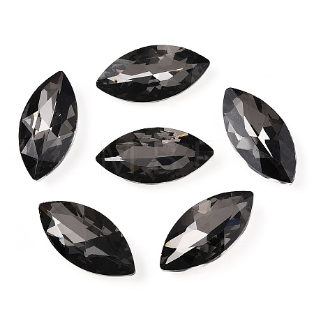 Pointed Back Glass Rhinestone Cabochons RGLA-T083-13x27mm-03-1