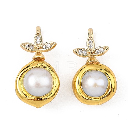Natural Baroque Keshi Pearl Pendants PALLOY-JF05760-1