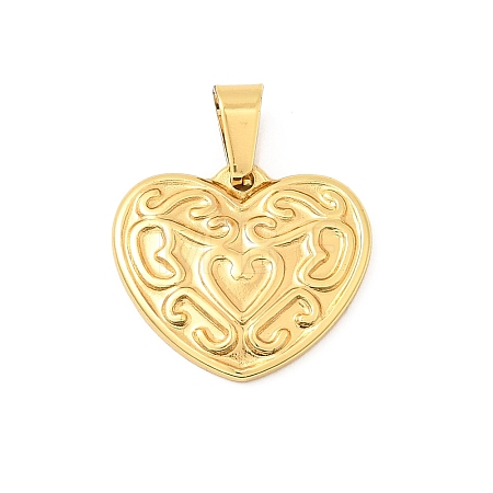 304 Stainless Steel Pendants STAS-C163-04F-G-1