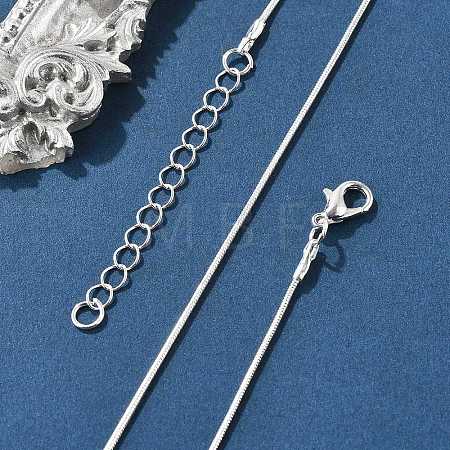 Brass Round Snake Chain Necklace Making MAK-T006-11B-S-1