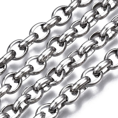 Tarnish Resistant 304 Stainless Steel Cable Chains CHS-T003-28P-1