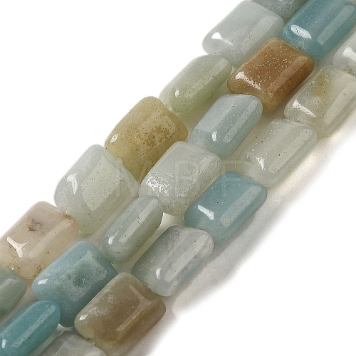 Natural Flower Amazonite Beads Strands G-G085-A09-01-1