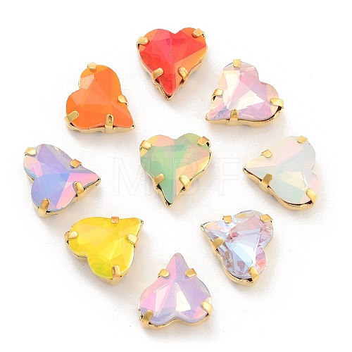 Heart Opal Sew On Rhinestones RGLA-G024-08A-G-1