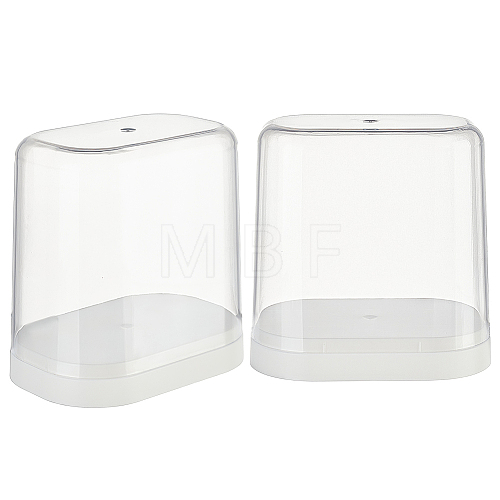 Transparent Plastic Minifigure Display Cases ODIS-WH0029-71-1