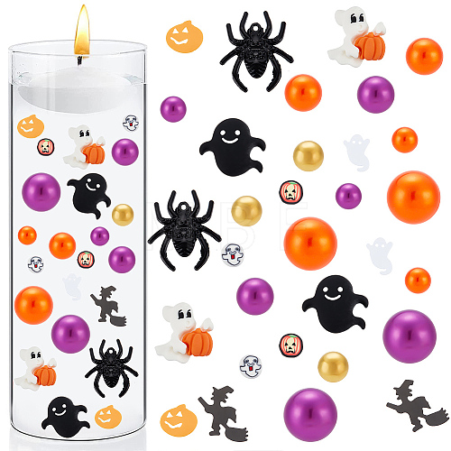 DIY Halloween Vase Fillers for Centerpiece Floating Pearls Candles DIY-BC0009-71-1