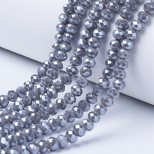 Electroplate Glass Beads Strands EGLA-A034-P6mm-A15-1