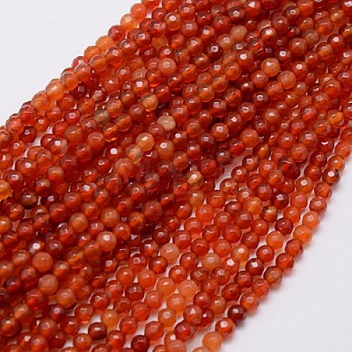 Natural Red Agate Beads Strands X-G-G580-4mm-04-1