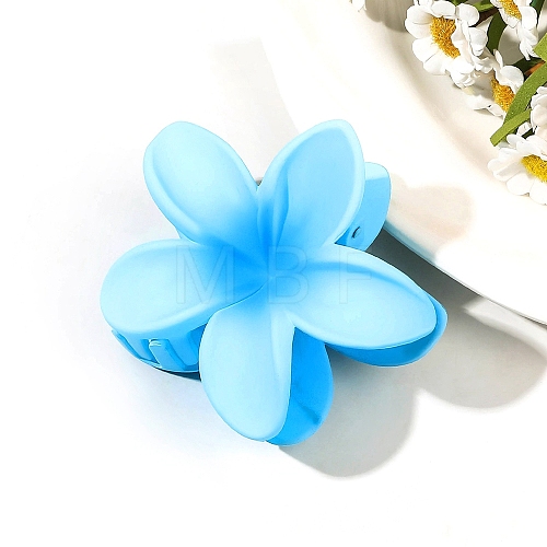 Plastic Flower Claw Hair Clips PW-WG61060-03-1