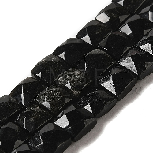 Natural Obsidian Beads Strands G-C109-A02-01-1