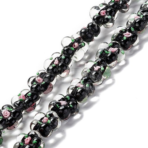 Handmade Lampwork Beads Strands LAMP-D015-08D-1